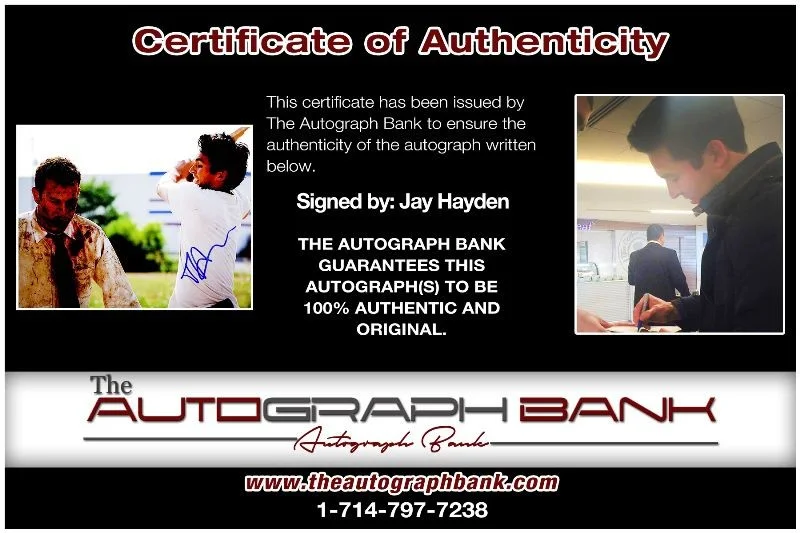 Jay Hayden — Jay Hayden authentic signed celebrity 8x10 photo W/Cert Autographed 2616a, изображение 2