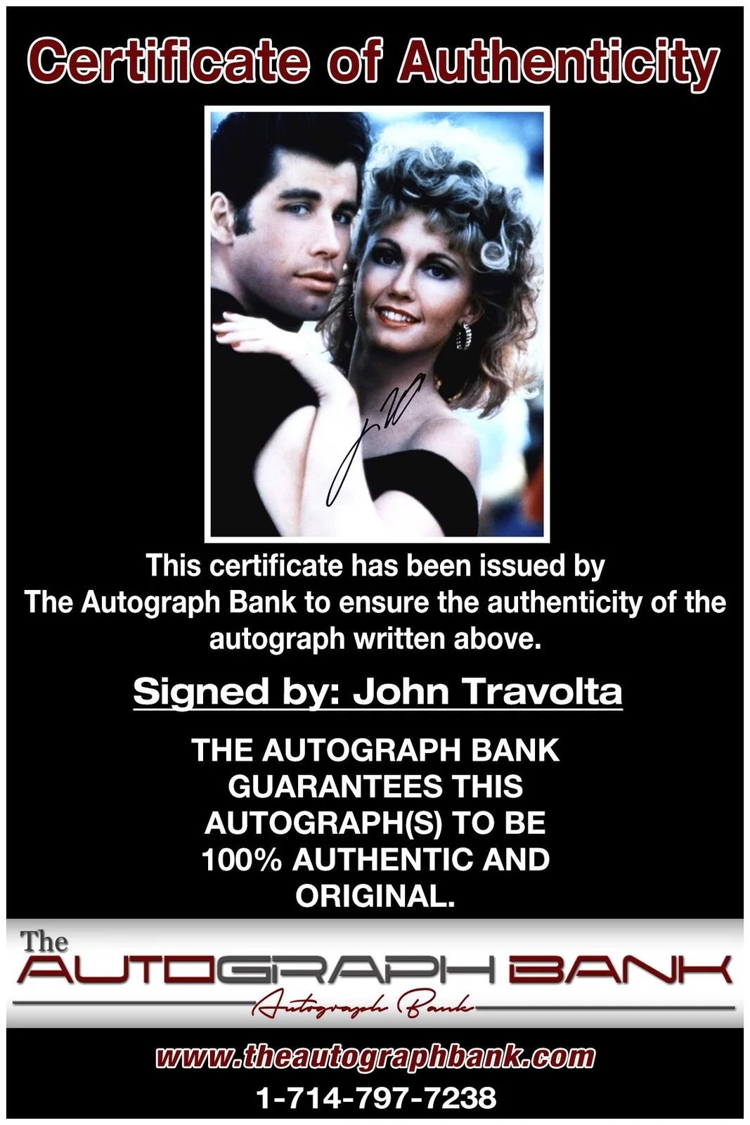 John Travolta — John Travolta authentic signed celebrity 8x10 photo W/Cert Autographed A1, image 2