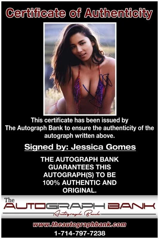 Jessica Gomes — Jessica Gomes authentic signed model 8x10 photo W/Cert Autographed A0002, image 2