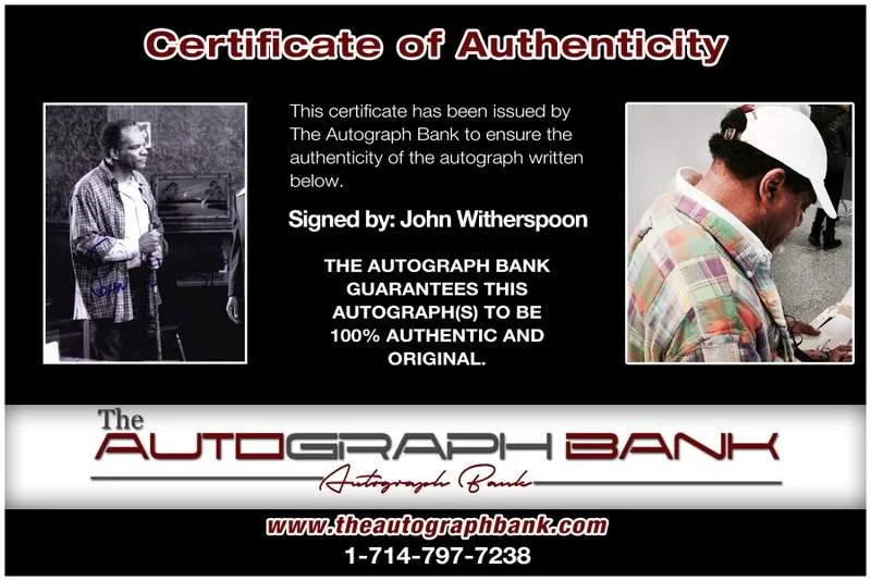 John Witherspoon — John Witherspoon authentic signed celebrity 8x10 photo W/Cert Autographed B0009, изображение 2