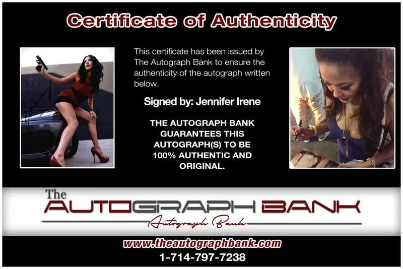 Jennifer Irene — Jennifer Irene authentic signed model 8x10 photo W/Cert Autographed A0009, изображение 2