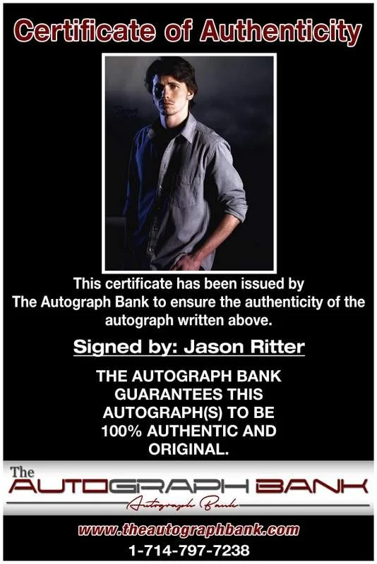 Jason Ritter — Jason Ritter authentic signed celebrity 8x10 photo W/Cert Autographed A0008, изображение 2
