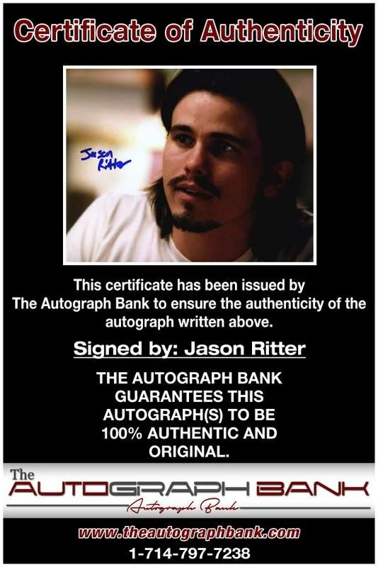 Jason Ritter — Jason Ritter authentic signed celebrity 8x10 photo W/Cert Autographed A0005, image 2
