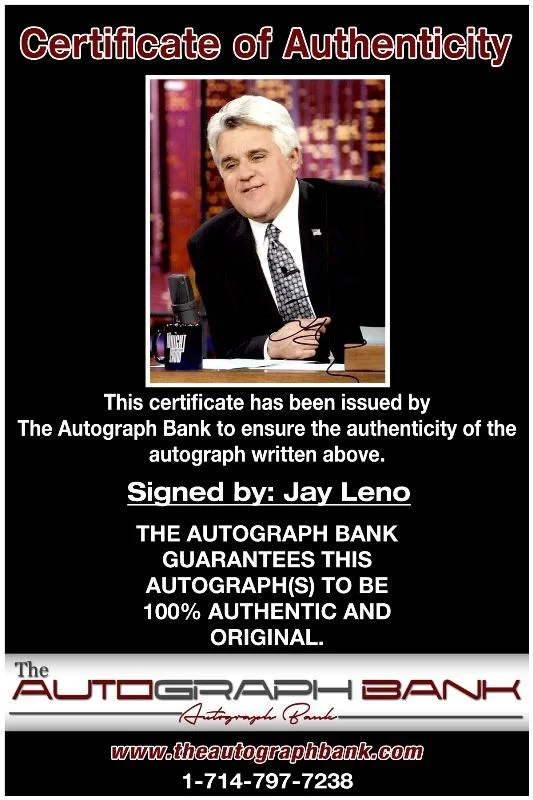Jay Leno — Jay Leno authentic signed celebrity 8x10 photo W/Cert Autographed 2616a, изображение 2