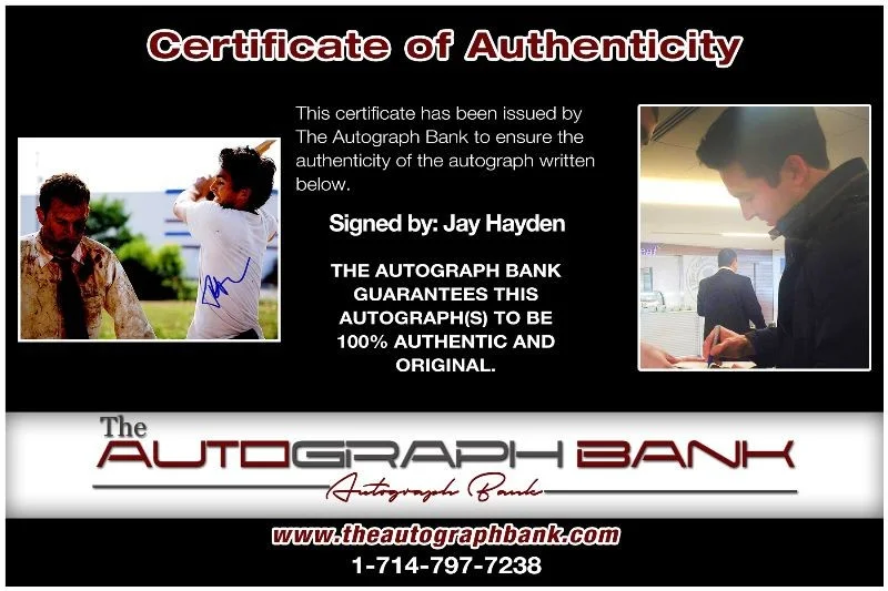 Jay Hayden — Jay Hayden authentic signed celebrity 8x10 photo W/Cert Autographed 2616h, изображение 2