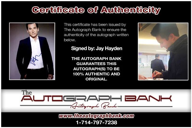 Jay Hayden — Jay Hayden authentic signed celebrity 8x10 photo W/Cert Autographed 2616j, image 2