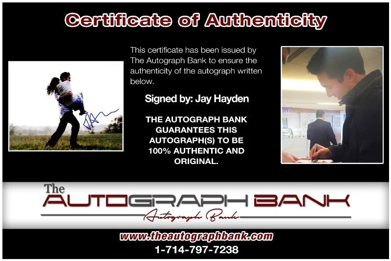 Jay Hayden — Jay Hayden authentic signed celebrity 8x10 photo W/Cert Autographed 2716f, изображение 2