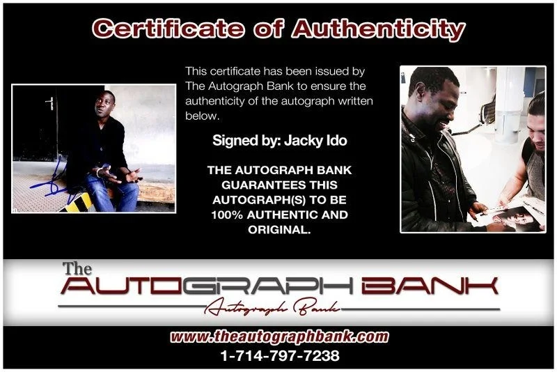 Jacky Ido — Jacky Ido authentic signed celebrity 8x10 photo W/Certificate Autographed (C4), изображение 2