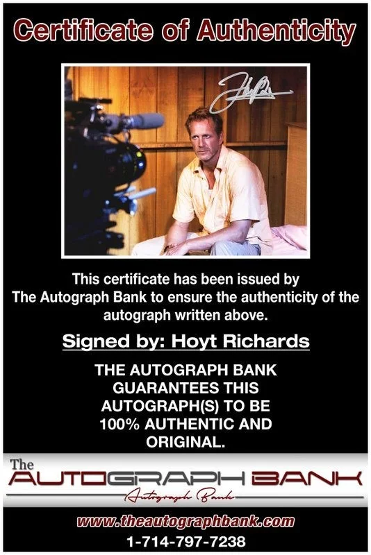 Hoyt Richards — Hoyt Richards authentic signed celebrity 8x10 photo W/Cert Autographed D9, изображение 2