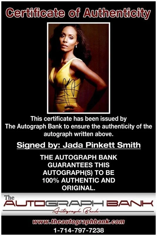 Jada Pinkett Smith — Jada Pinkett Smith authentic signed celebrity 8x10 photo W/Cert Autographed C3, изображение 2