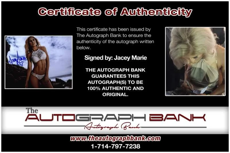 Jacey Marie — Jacey Marie authentic signed model 8x10 photo W/Certificate Autographed (A0017), изображение 2