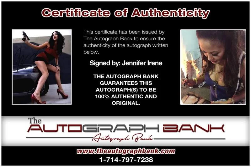Jennifer Irene — Jennifer Irene authentic signed model 8x10 photo W/Cert Autographed A0014, image 2