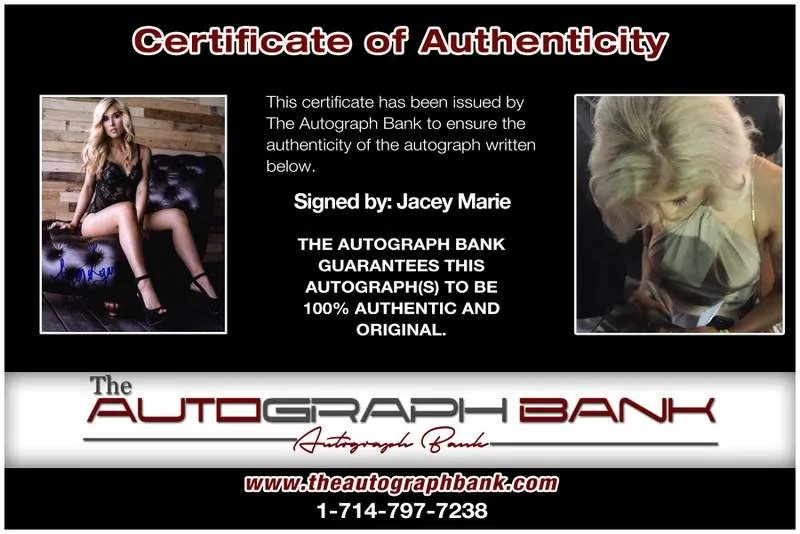 Jacey Marie — Jacey Marie authentic signed model 8x10 photo W/Certificate Autographed (A0007), image 2