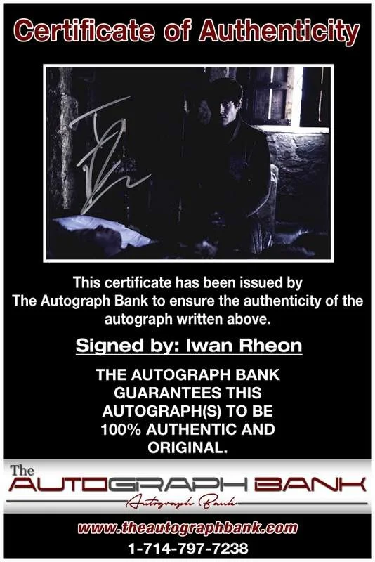 Iwan Rheon — Iwan Rheon authentic signed celebrity 8x10 W/Certificate Autographed (A0001), image 2