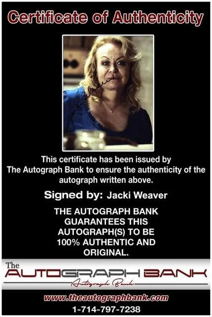 Jacki Weaver — Jacki Weaver authentic signed celebrity 8x10 photo W/Cert Autographed (B0260), image 2