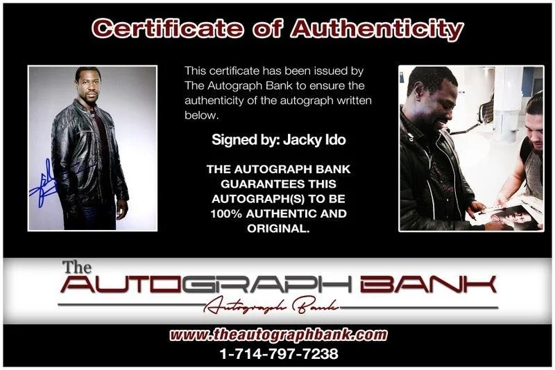 Jacky Ido — Jacky Ido authentic signed celebrity 8x10 photo W/Certificate Autographed (C2), image 2