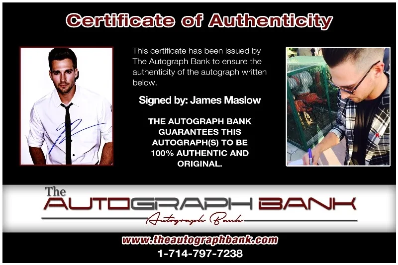 James Maslow — James Maslow authentic signed celebrity 8x10 photo W/Cert Autographed 42216i1, image 2