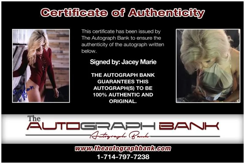 Jacey Marie — Jacey Marie authentic signed model 8x10 photo W/Certificate Autographed (A0008), image 2
