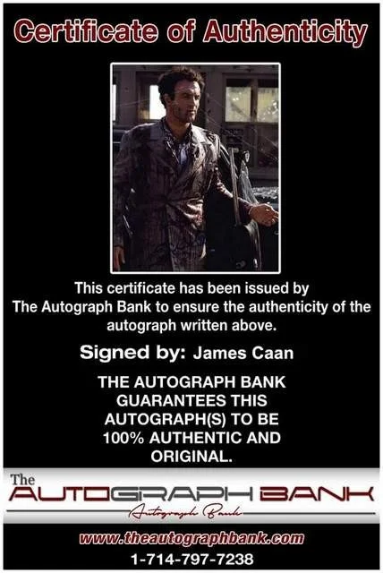 James Caan — James Caan authentic signed celebrity 8x10 photo W/Cert Autographed (B0268), image 2