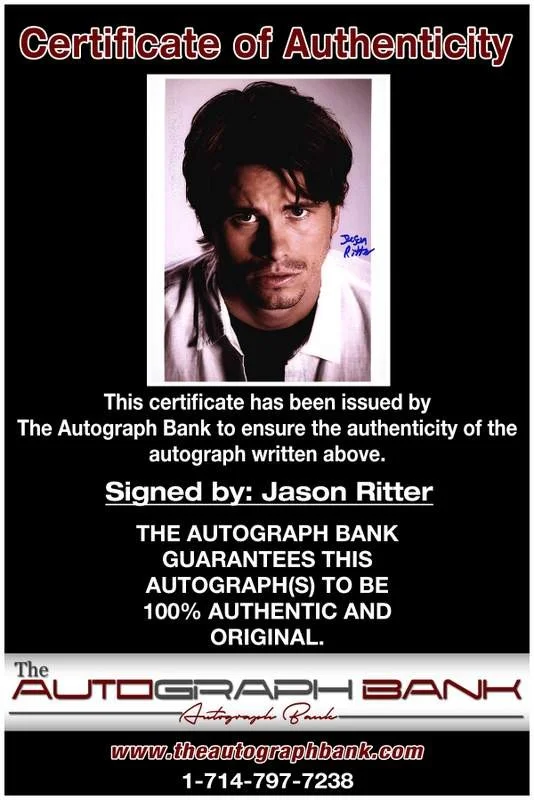 Jason Ritter — Jason Ritter authentic signed celebrity 8x10 W/Certificate Autographed (A0006), изображение 2