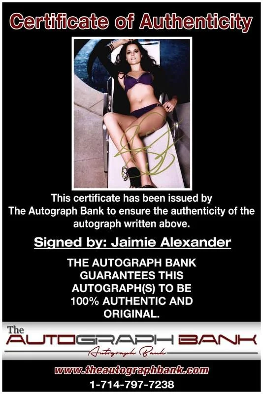 Jaimie Alexander — Jaimie Alexander authentic signed celebrity 8x10 W/Cert Autographed A0002, image 2