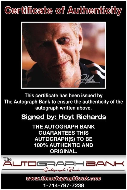 Hoyt Richards — Hoyt Richards authentic signed celebrity 8x10 photo W/Cert Autographed D1, изображение 2