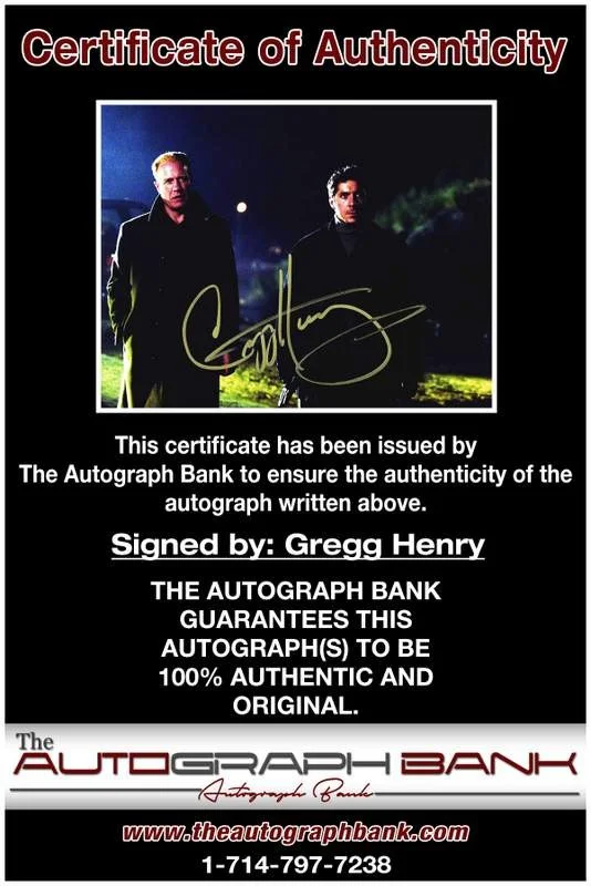 Gregg Henry — Gregg Henry authentic signed celebrity 8x10 photo W/Cert Autographed B0007, image 2