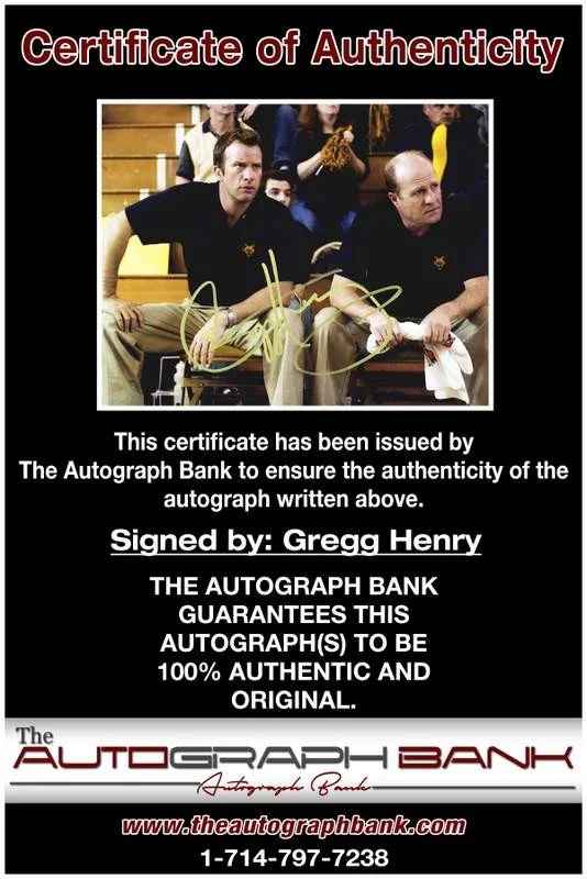Gregg Henry — Gregg Henry authentic signed celebrity 8x10 photo W/Cert Autographed B0002, изображение 2