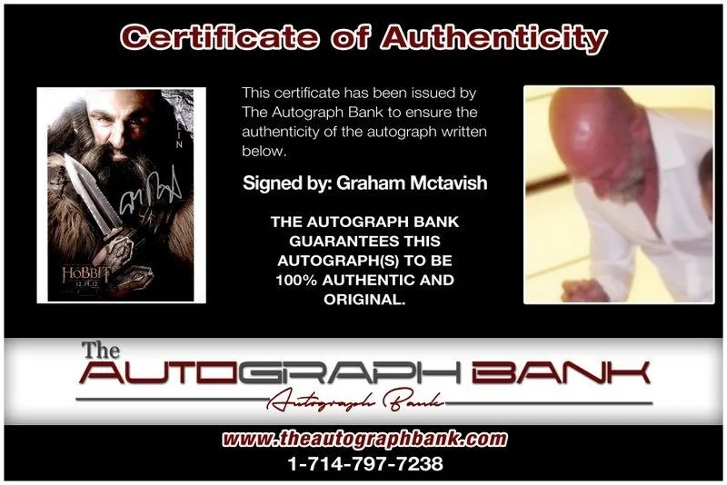 Graham Mctavish — Graham Mctavish authentic signed celebrity 8x10 photo W/Cert Autographed C7, изображение 2