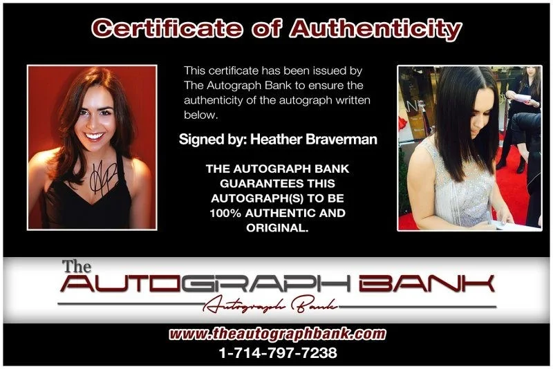 Heather Braverman — Heather Braverman authentic signed celebrity 8x10 photo W/Cert Autographed D1, изображение 2