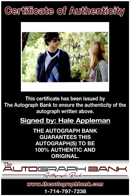 Hale Appleman — Hale Appleman authentic signed celebrity 8x10 photo W/Cert Autographed 125a1, изображение 2