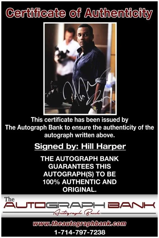 Hill Harper — Hill Harper authentic signed celebrity 8x10 W/Certificate Autographed (A0003), image 2