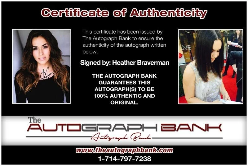 Heather Braverman — Heather Braverman authentic signed celebrity 8x10 photo W/Cert Autographed D3, изображение 2