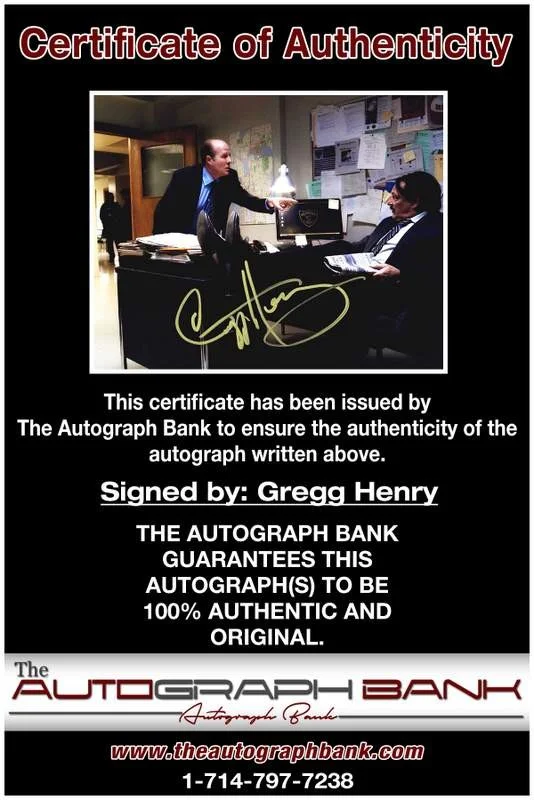 Gregg Henry — Gregg Henry authentic signed celebrity 8x10 photo W/Cert Autographed B0015, изображение 2