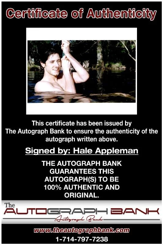 Hale Appleman — Hale Appleman authentic signed celebrity 8x10 photo W/Cert Autographed 125g1, image 2