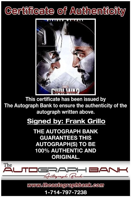 Frank Grillo — Frank Grillo authentic signed celebrity 8x10 photo W/Cert Autographed 125g1, изображение 2