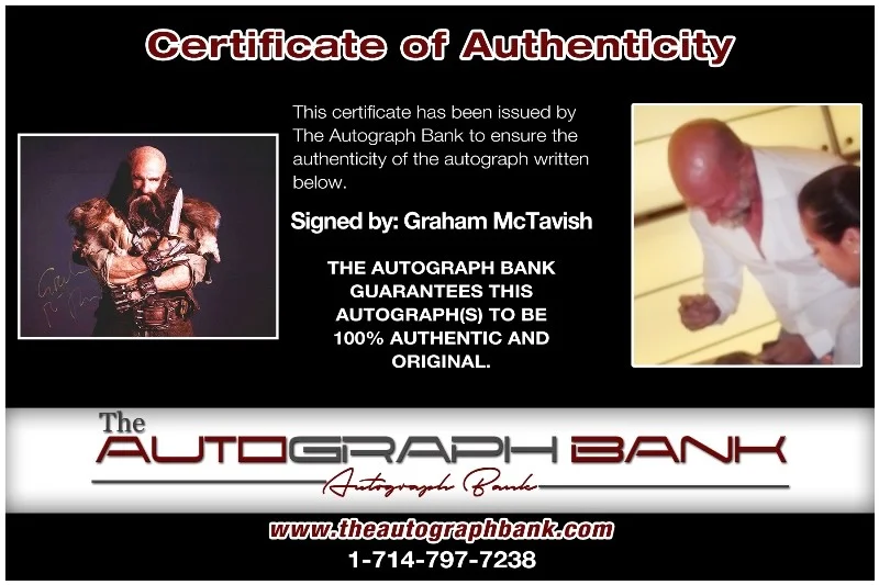 Graham McTavish — Graham McTavish authentic signed celebrity 8x10 photo W/Cert Autographed 13216a3, изображение 2