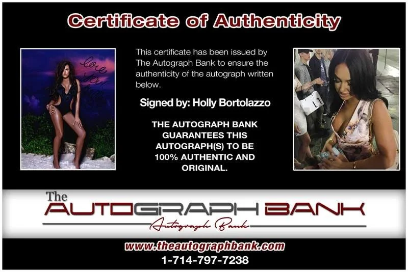 Holly Bortolazzo — Holly Bortolazzo authentic signed model 8x10 photo W/Cert Autographed A0013, image 2