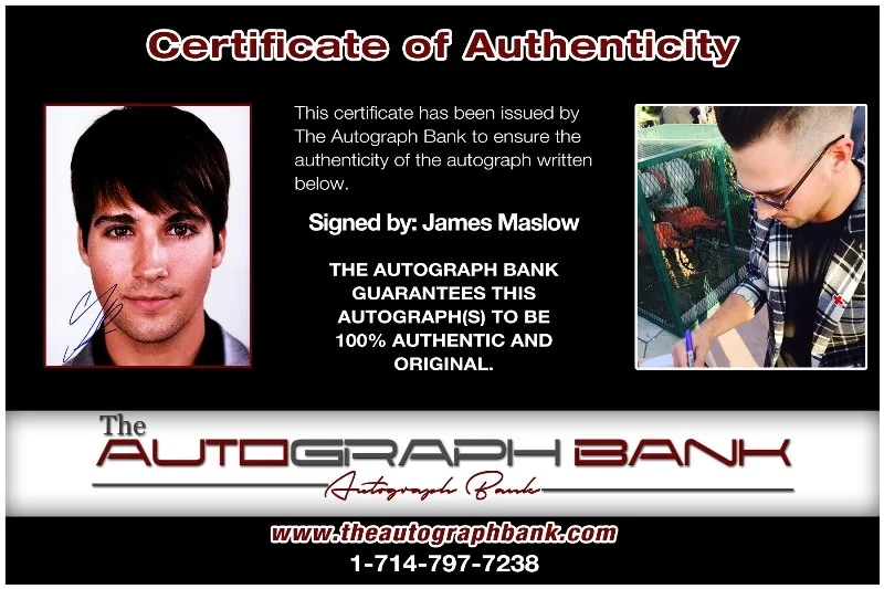 James Maslow — James Maslow authentic signed celebrity 8x10 photo W/Cert Autographed 42216c1, изображение 2