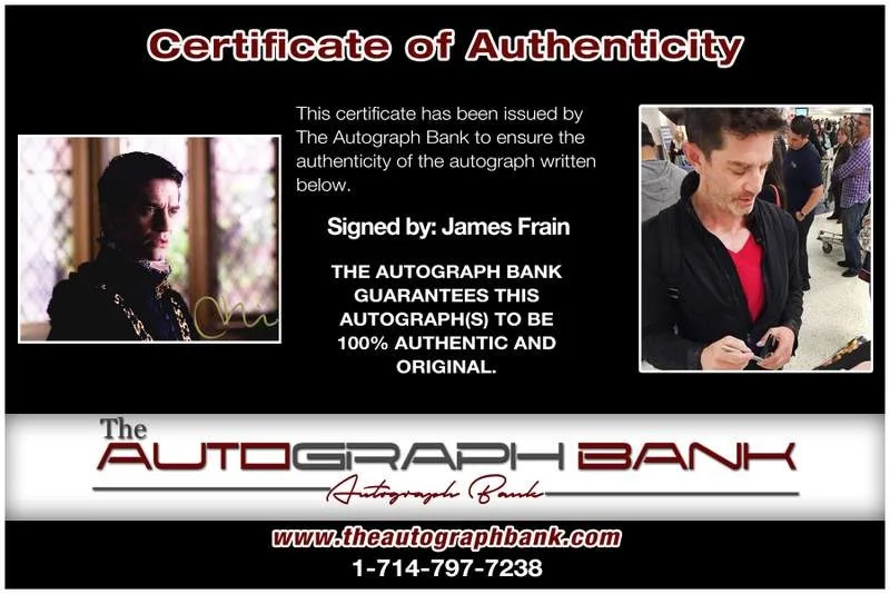 James Frain — James Frain authentic signed celebrity 8x10 photo W/Cert Autographed B0009, image 2