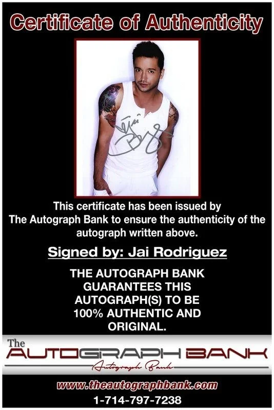 Jai Rodriguez — Jai Rodriguez authentic signed celebrity 8x10 photo W/Cert Autographed D5, изображение 2