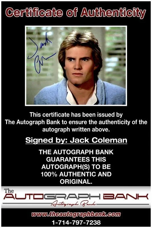 Jack Coleman — Jack Coleman authentic signed celebrity 8x10 photo W/Cert Autographed C9, image 2