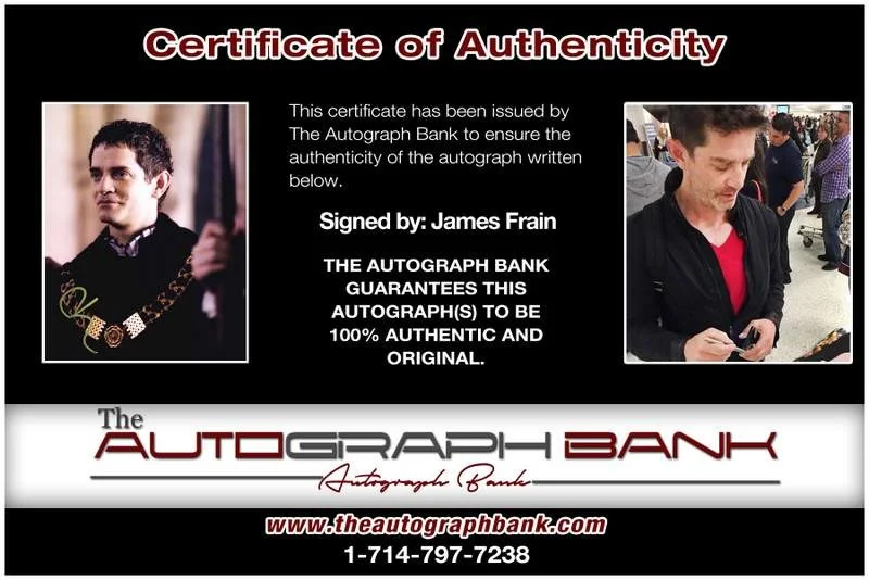 James Frain — James Frain authentic signed celebrity 8x10 photo W/Cert Autographed B0001, изображение 2