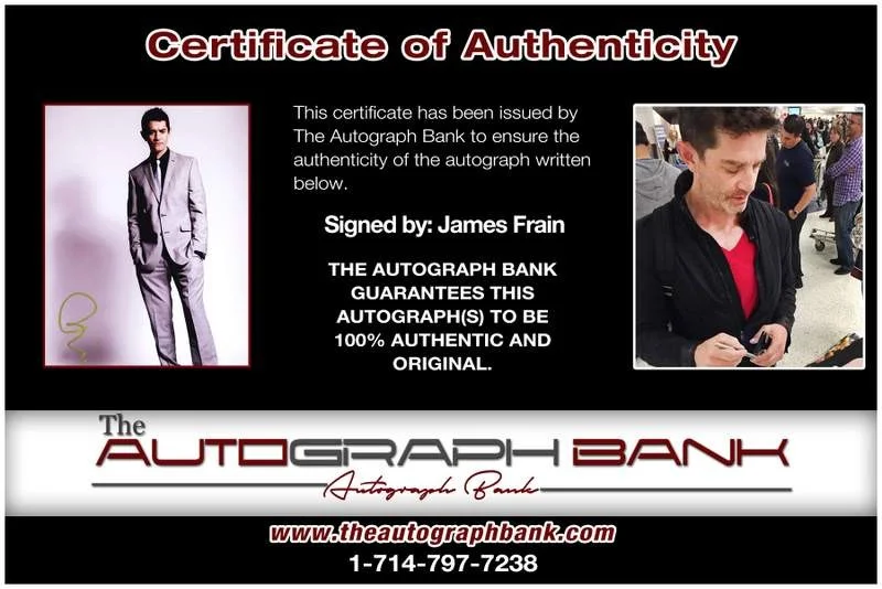 James Frain — James Frain authentic signed celebrity 8x10 photo W/Cert Autographed B0006, image 2