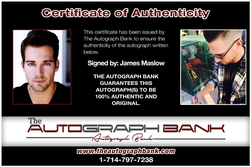 James Maslow — James Maslow authentic signed celebrity 8x10 photo W/Cert Autographed 42216k1, изображение 2