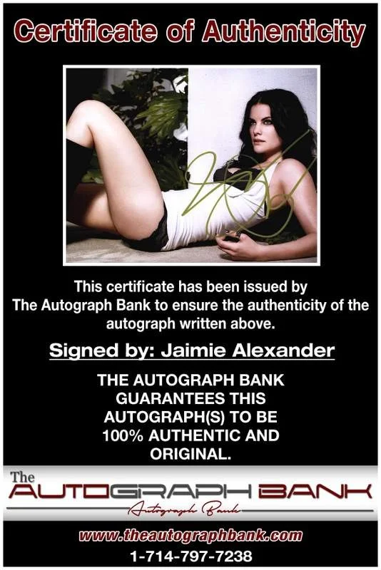 Jaimie Alexander — Jaimie Alexander authentic signed celebrity 8x10 W/Cert Autographed A0001, image 2