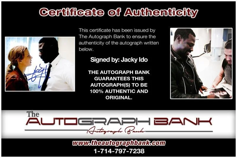 Jacky Ido — Jacky Ido authentic signed celebrity 8x10 photo W/Certificate Autographed (C5), изображение 2