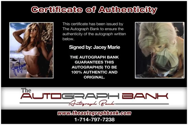 Jacey Marie — Jacey Marie authentic signed model 8x10 photo W/Certificate Autographed (A0010), image 2