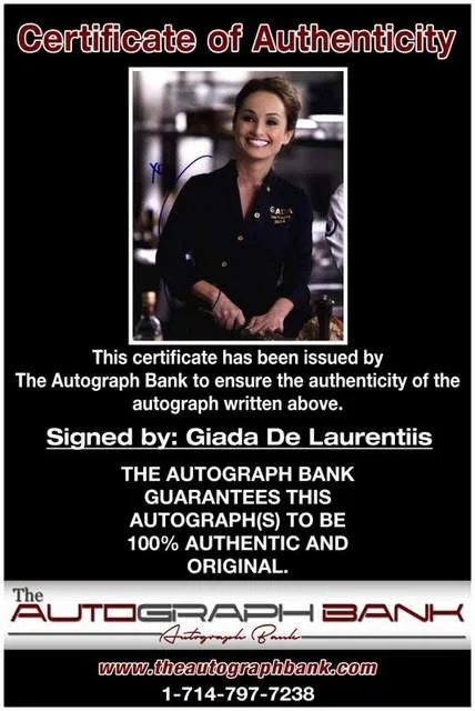 Giada De Laurentiis — Giada De Laurentiis authentic signed celebrity 8x10 photo W/Cert Autographed, изображение 2