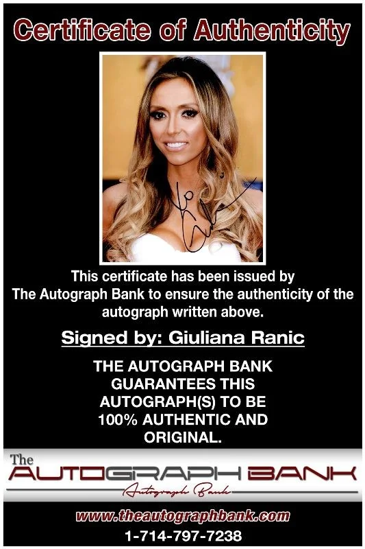 Giuliana Rancic — Giuliana Rancic authentic signed celebrity 8x10 photo W/Cert Autographed 125f1, image 2